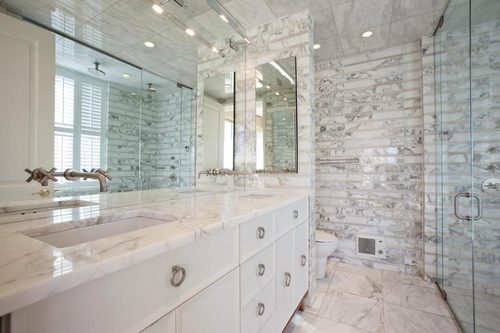 7 - Master bath with Marble Celebrity Homes