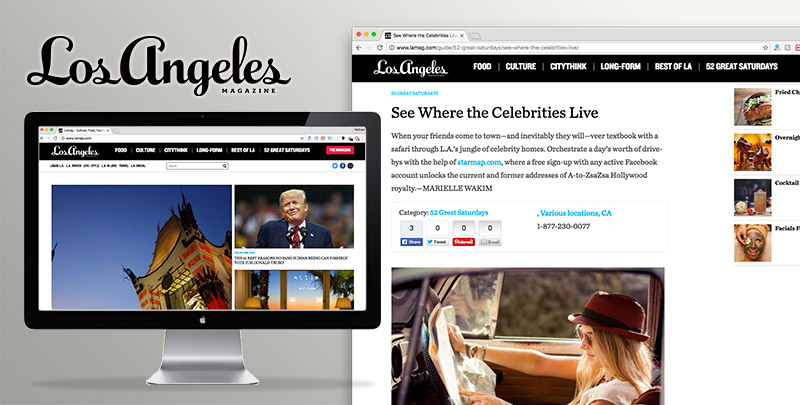 Los Angeles Magazine Press Review of StarMap.com